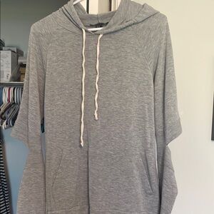 Gray Long Sleeve Oversized Sweatshirt